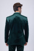 Barabas Men's Velvet Solid Color Shine Luxury Blazer 4BL40 #Color_Green