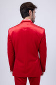 Barabas Men's Velvet Solid Color Shine Luxury Blazer 4BL40 #Color_Red