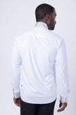 Barabas Men's Turtleneck Rhinestones Collar Long Sleeve Shirts 4BR411 #Color_White Silver