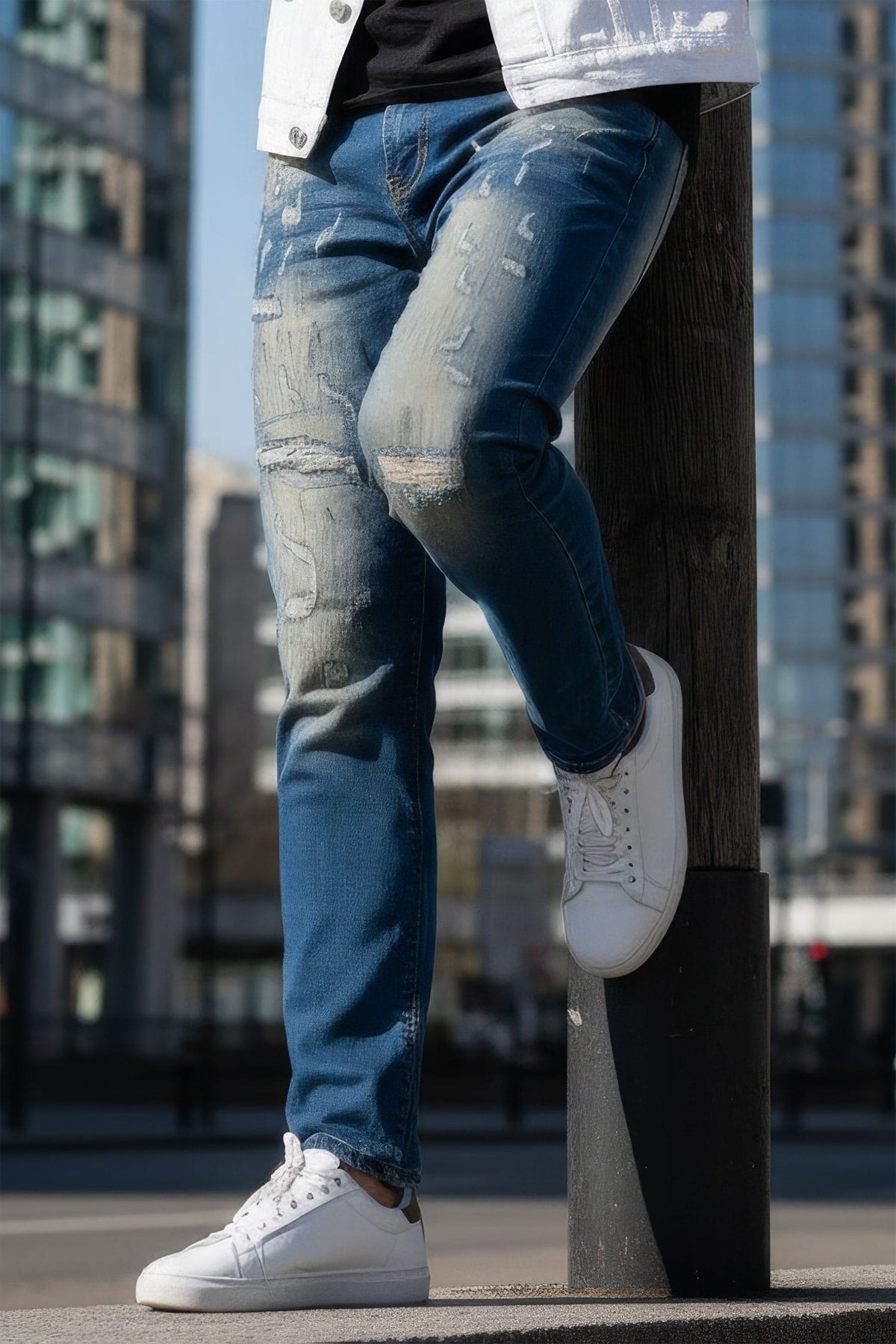 Naples Ripped Stretch Slim Fit Jeans