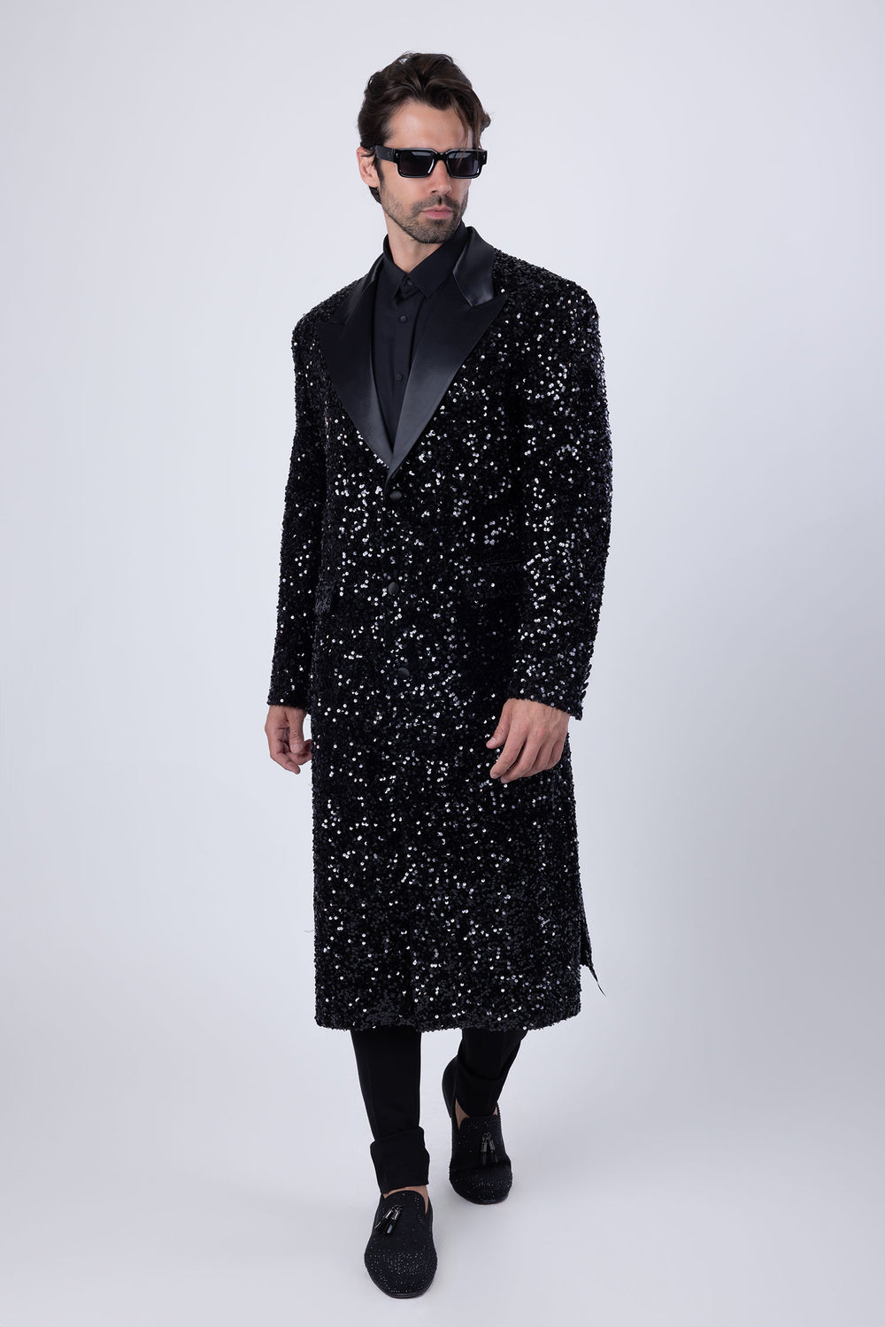 Men's Sequin Long Sleeve Blazer