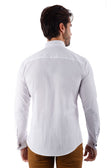 BARABAS Men's Tuxedo Wing Collar Button Down Long Sleeve Shirt 4txs03 #Color_White