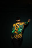 BARABAS Men's Rhinestone Scorpion Long Sleeve Shirts 3SPR432 #Color_Green