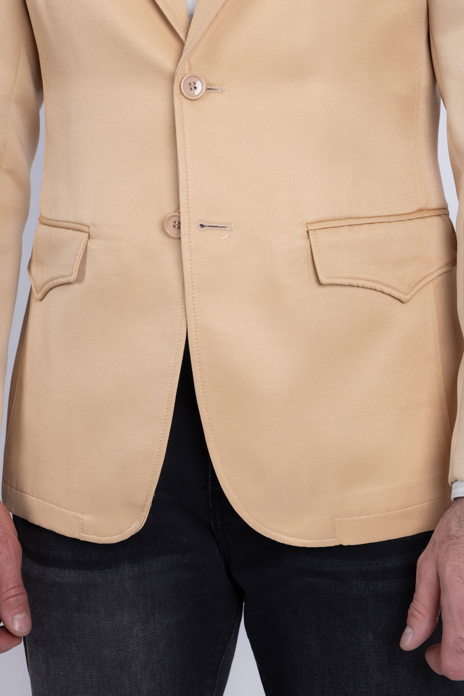 Barabas Men's Matte Notch Lapel Casual Blazer 5BL11 Gold