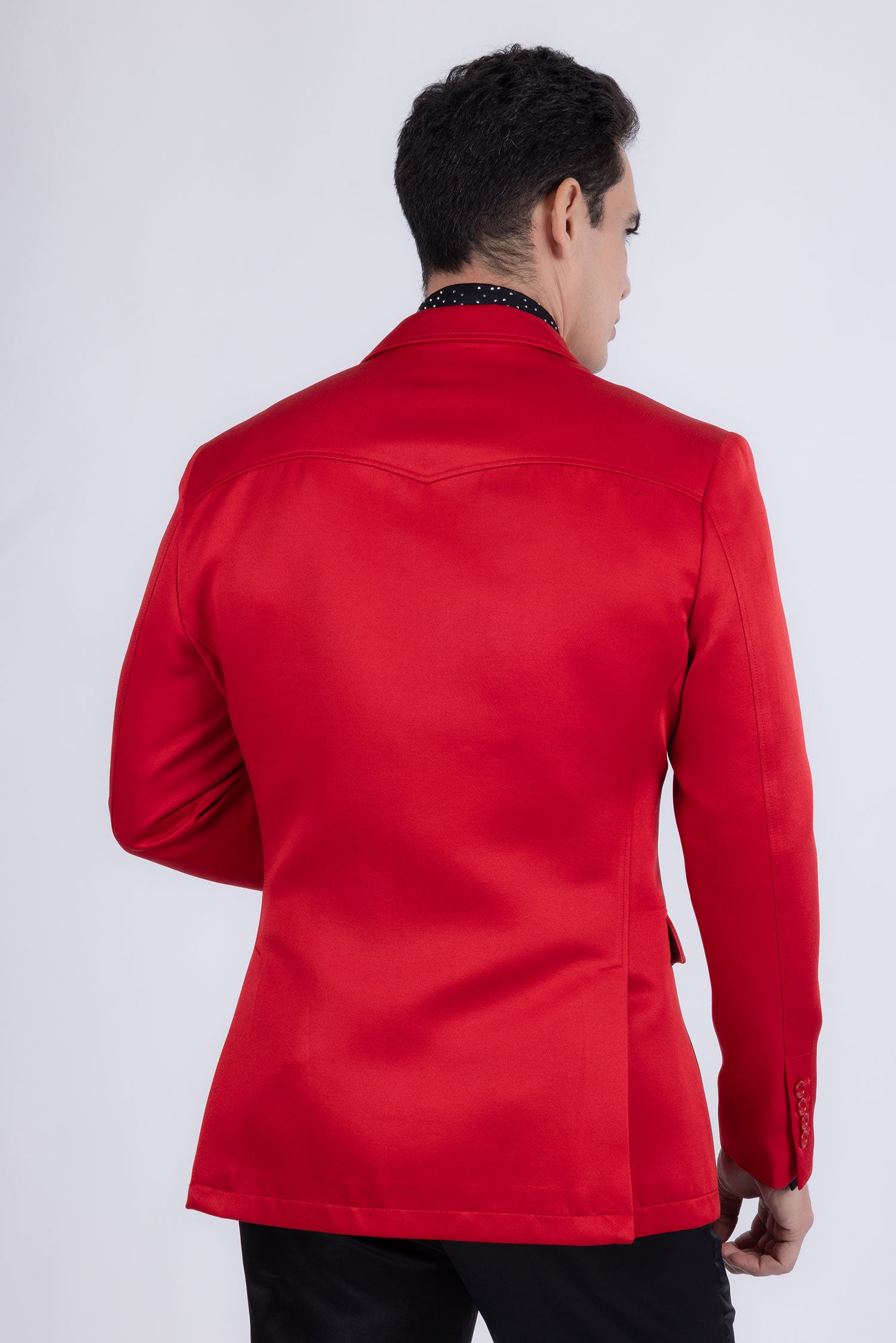 Barabas Men's Matte Notch Lapel Casual Blazer 5BL11 Red