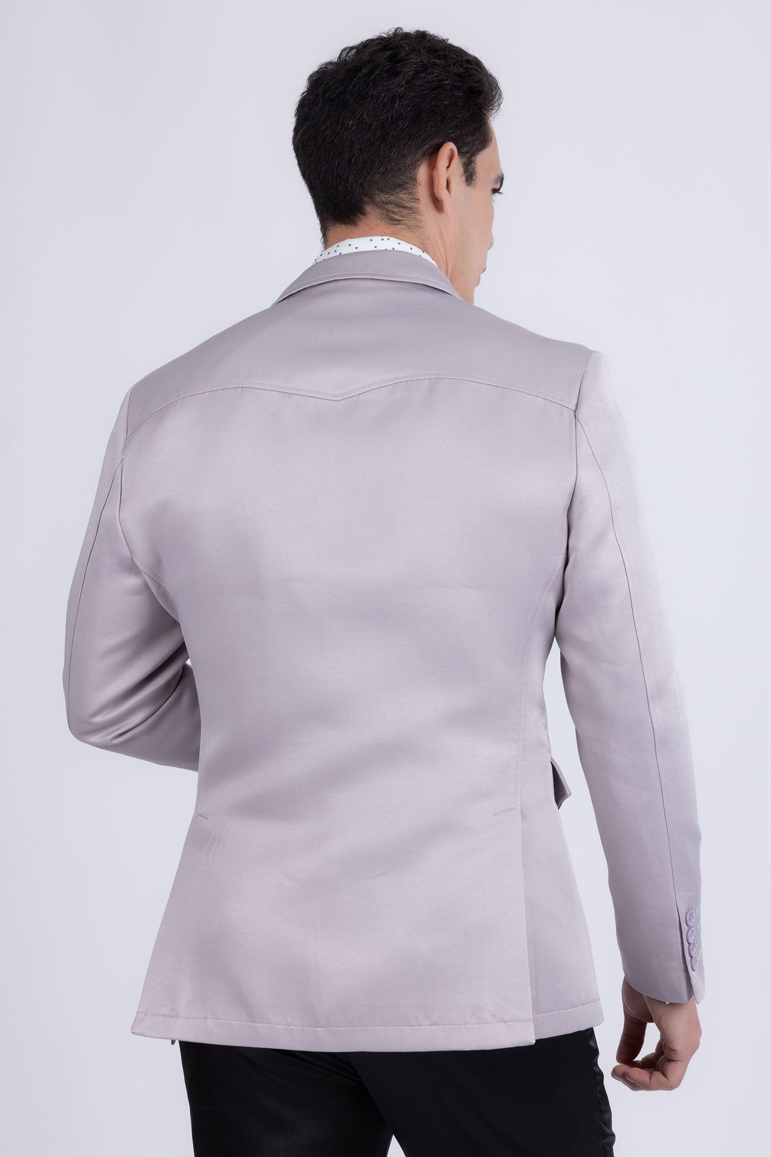 Barabas Men's Matte Notch Lapel Casual Blazer 5BL11 Silver