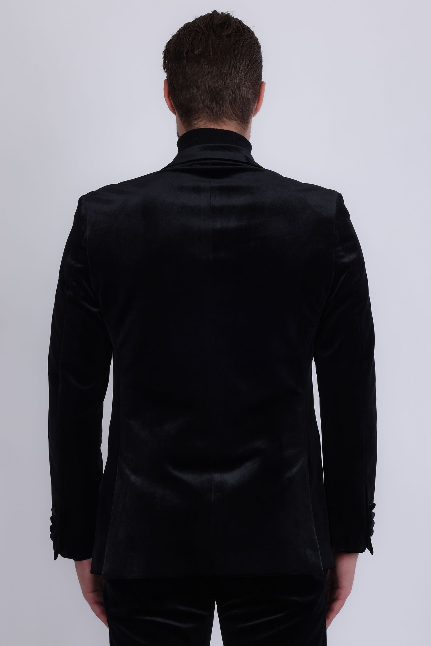 Barabas Men's Pearl Geometric Design Peak Lapel Blazer 5BL19 Black Gold