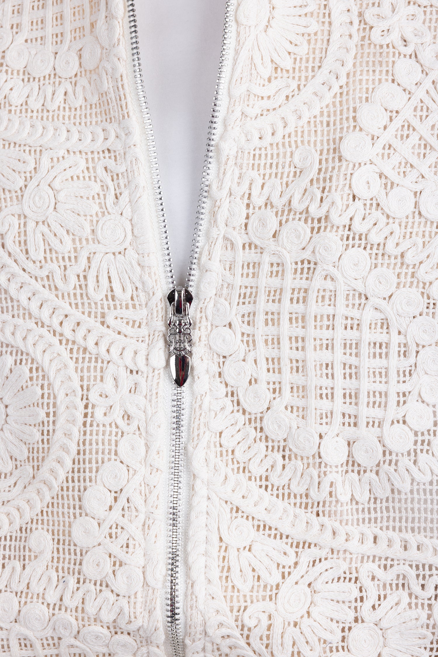 Barabas Men's Paisley Geometric Stretch Luxury Bomber Jacket 5BP02 White
