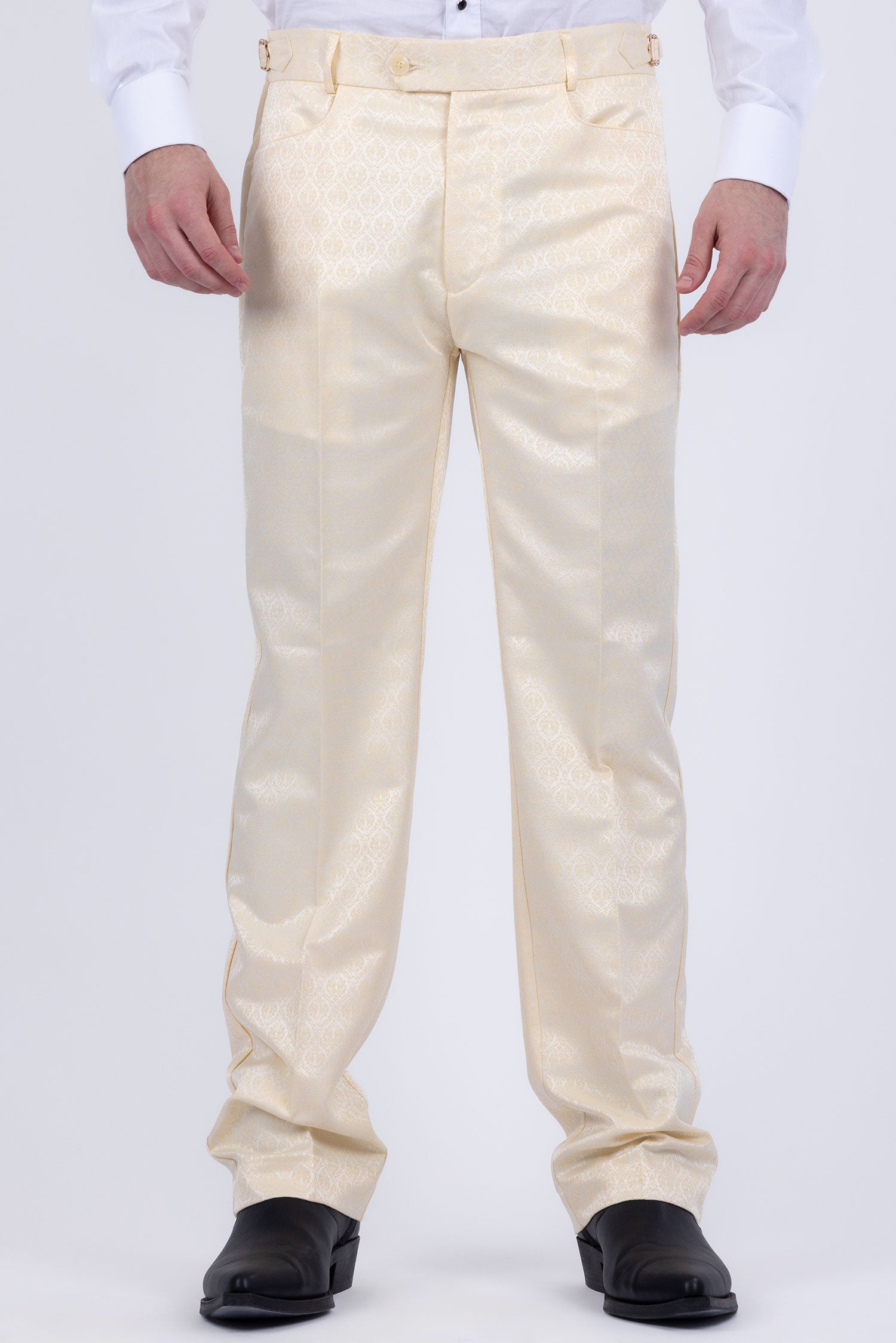 Barabas Men's Floral Pattern Casual Dress Pants 5CP24 Peach