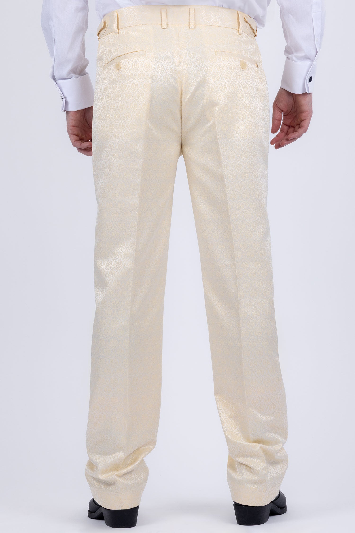 Barabas Men's Floral Pattern Casual Dress Pants 5CP24 Banana