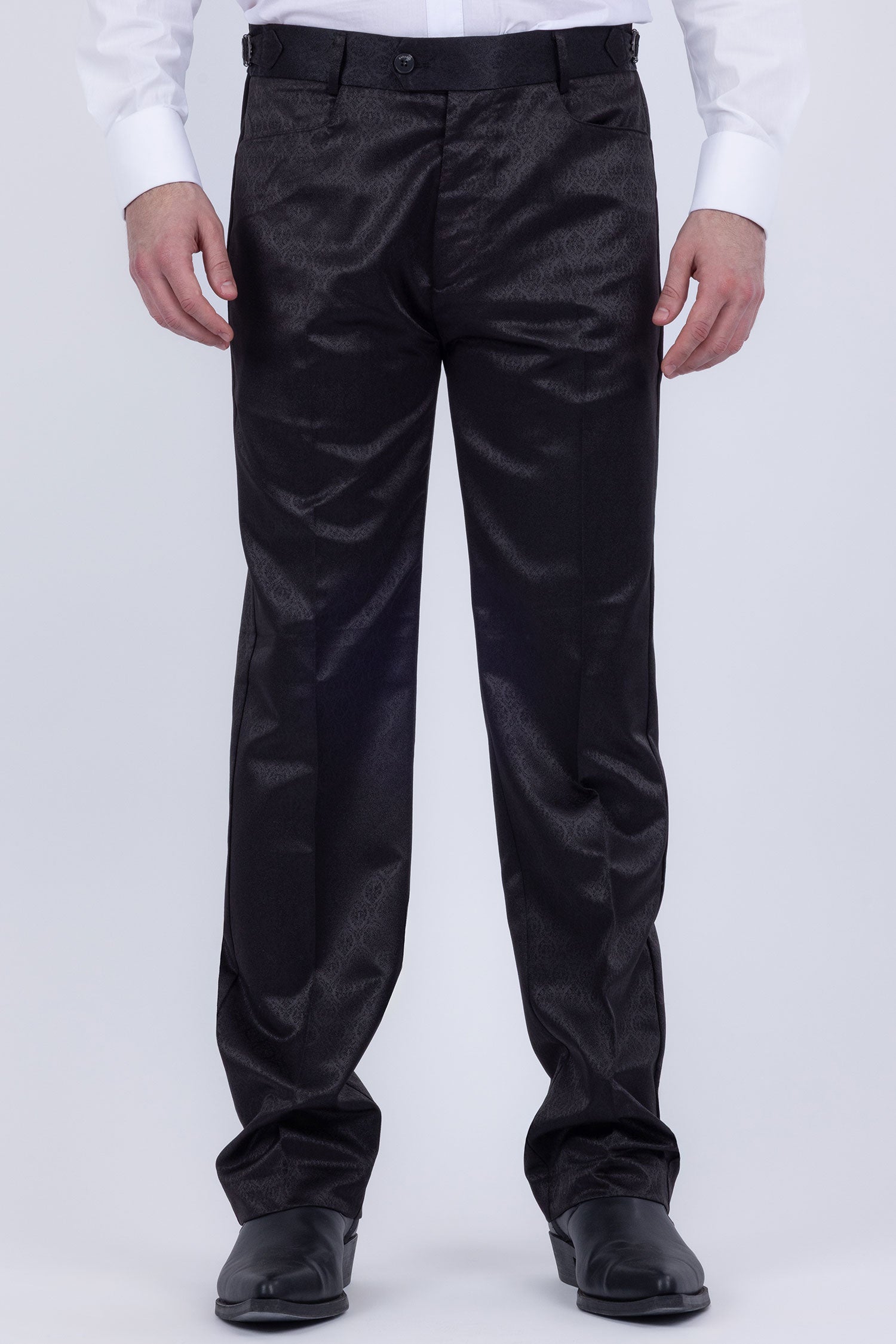 Barabas Men's Floral Pattern Casual Dress Pants 5CP24 Black