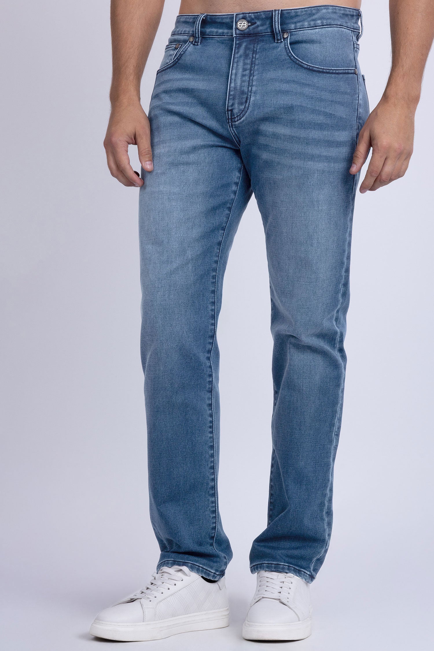 Barabas Men's Straight Fit Premium Casual Denim Jeans 5JE01 Light Blue