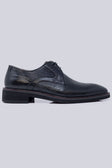 Barabas Men's Textured Leather Lace-up Loafer Dress Shoes 5SH07 #Color_Black