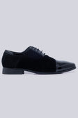 Barabas Men's Shiny Suede Design Lace-up Leather Dress Shoes 5SH11 Black