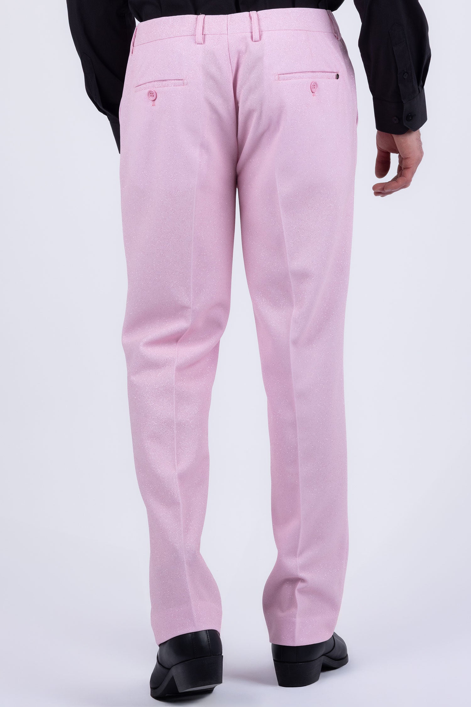 Barabas Men's Glitter Shine Casual Dress Pants 6BL07 Pink