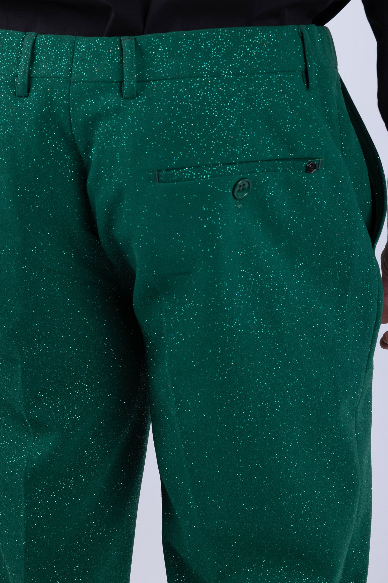 Barabas Men's Glitter Shine Casual Dress Pants 6BL07 Green