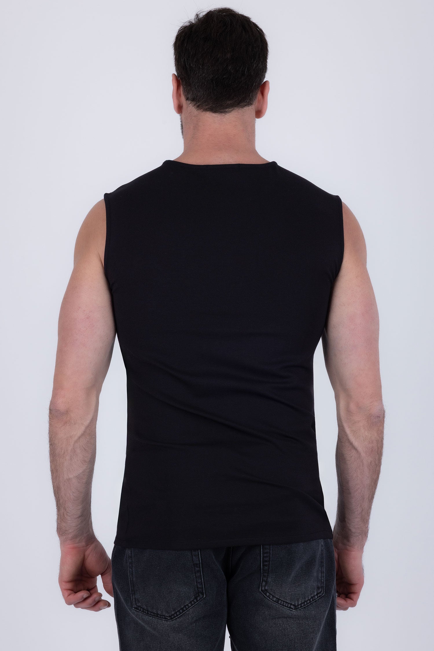 Barabas Men's Rhinestone Sun Rays Stretch Sleeveless Shirt 6ESL03 Gold