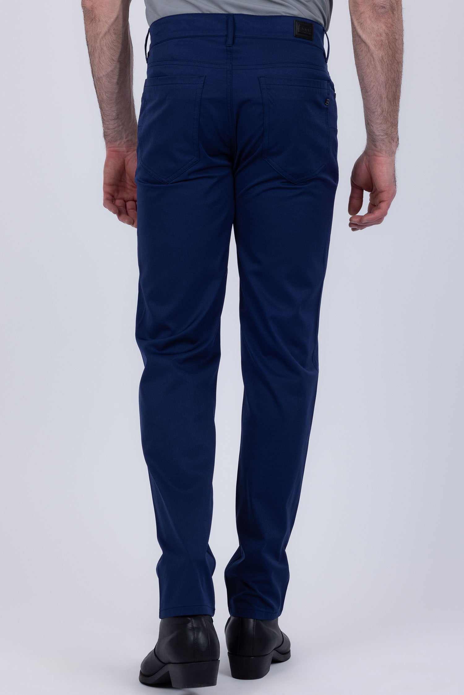 Barabas Men's Solid Color Casual Straight Leg Dress Pants 6SN03 Blue