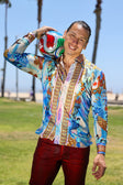 Men's Rhinestone 2026 World Cup Floral Print Shirt | BARABAS 6SPR20