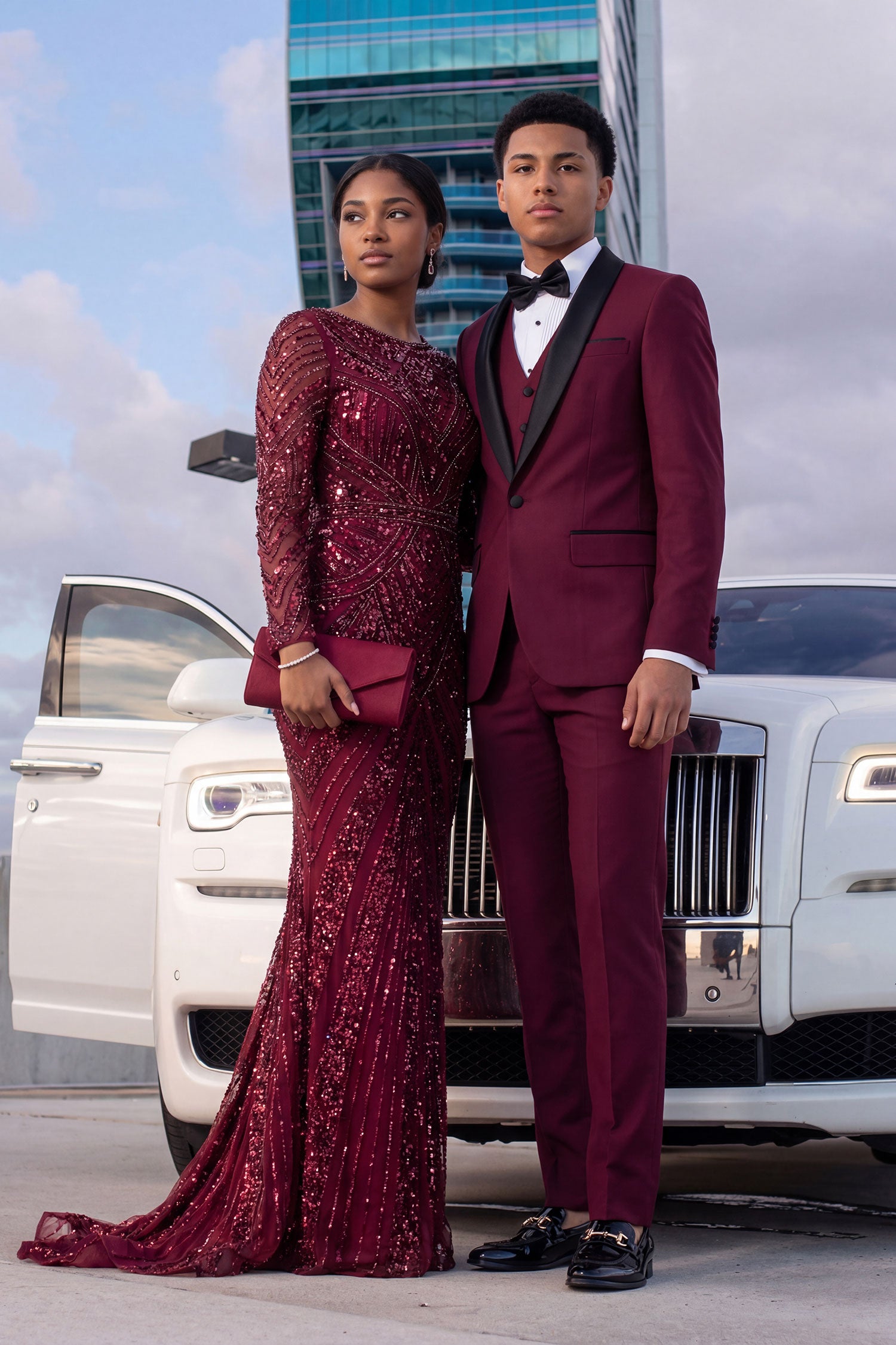 Barabas Men's Solid Color Contrasting Shawl Lapel Suit 6SU05 Burnt Russet