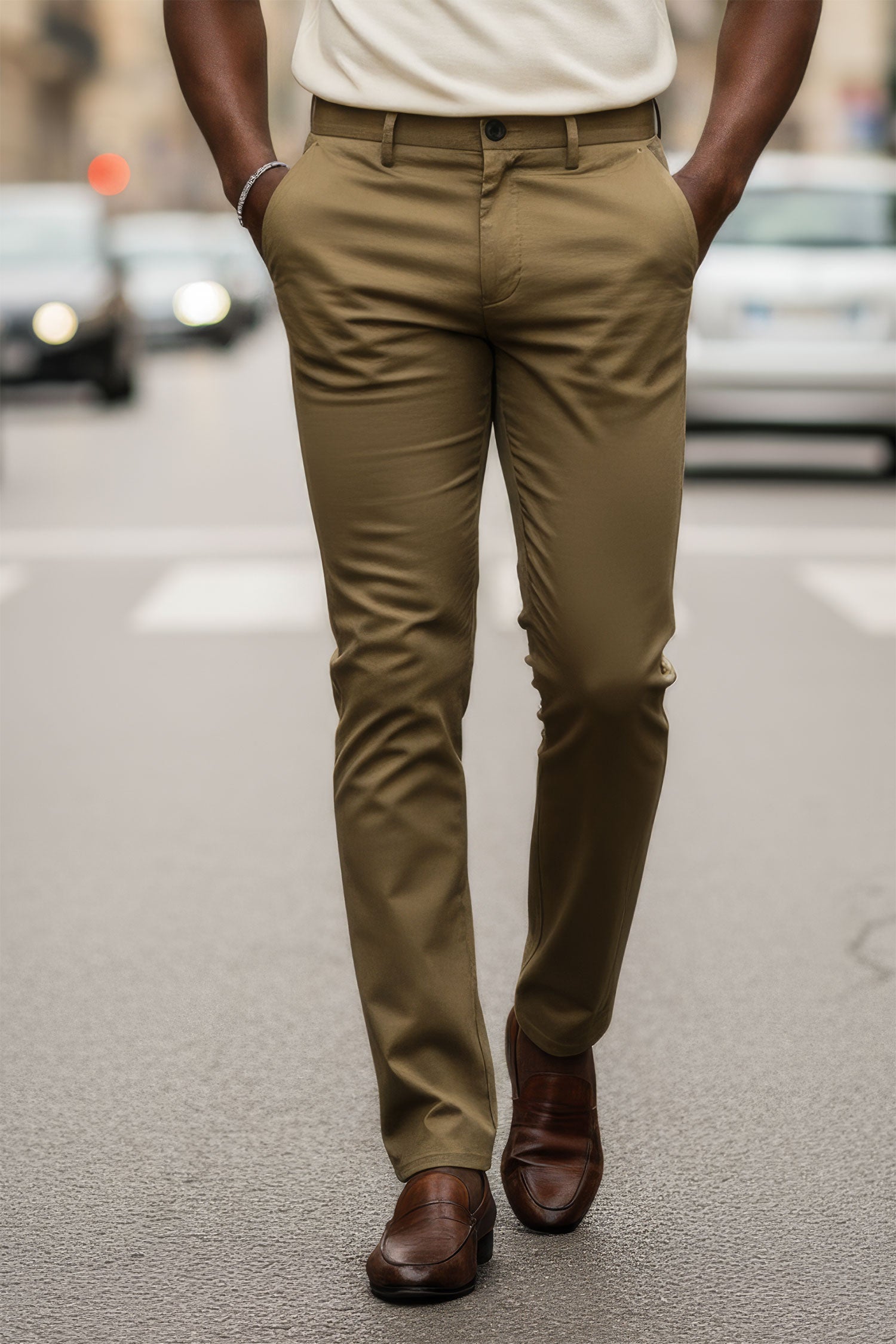 BARABAS Men's Solid Basic Color Casual Dress Pants B2062 Camel
