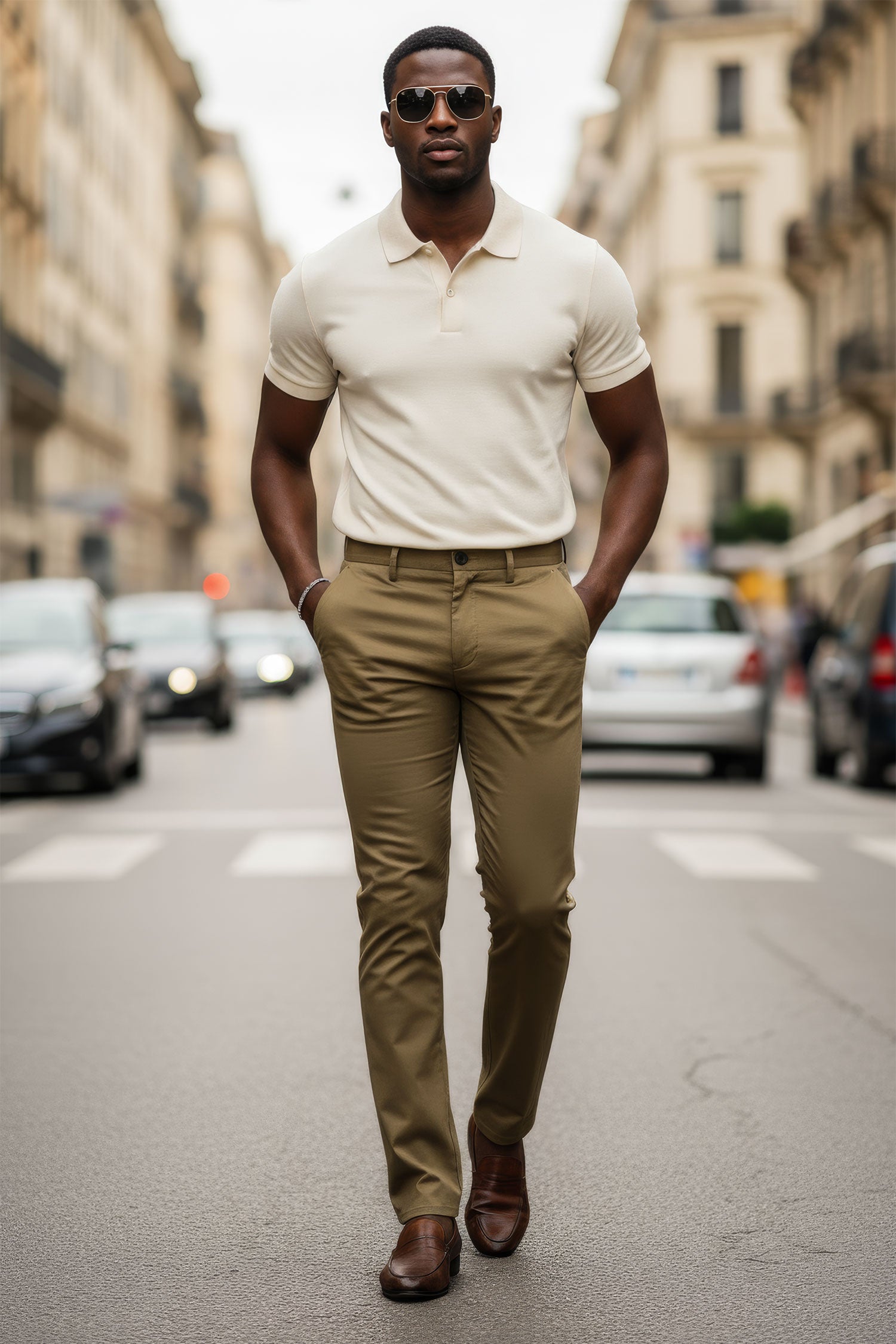 BARABAS Men's Solid Basic Color Casual Dress Pants B2062 Camel