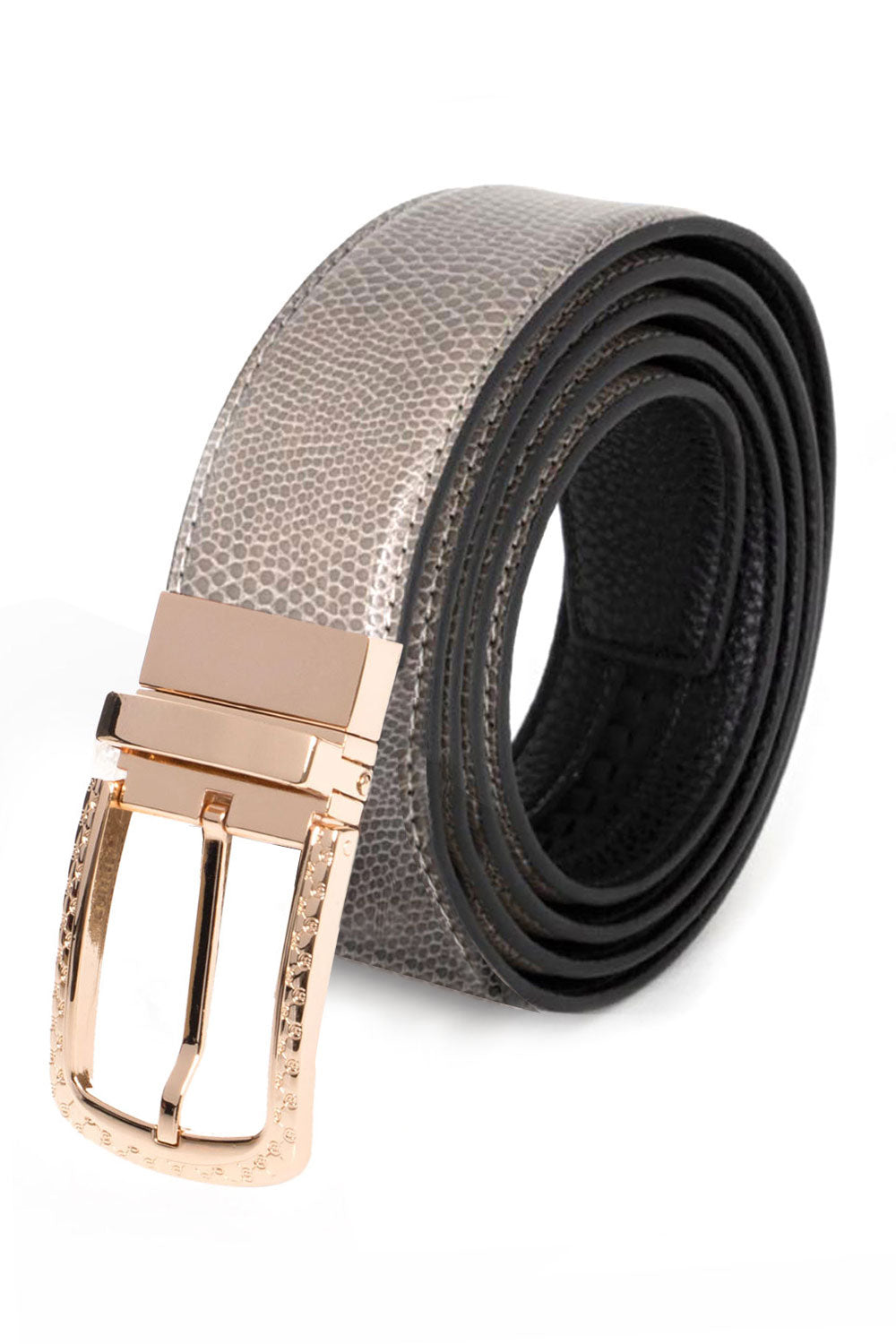 Barabas Men's Black Buckle Crocodile Snake Solid Leather Belt BK809