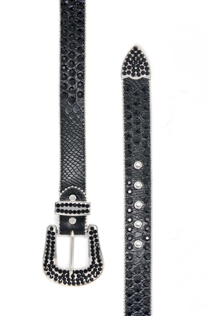 arabbas men's Jewels Rhinestone Stone Buckle leather belt BK816