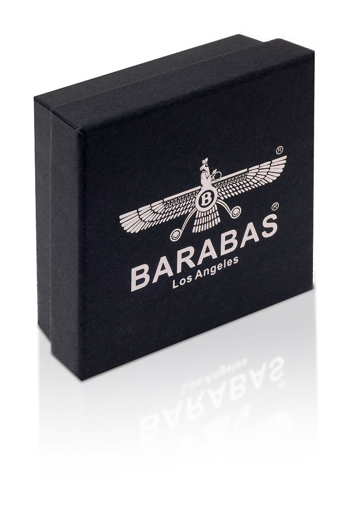 Barabas Unisex Braided Leather Metal Bangle Bracelets 4BMS01