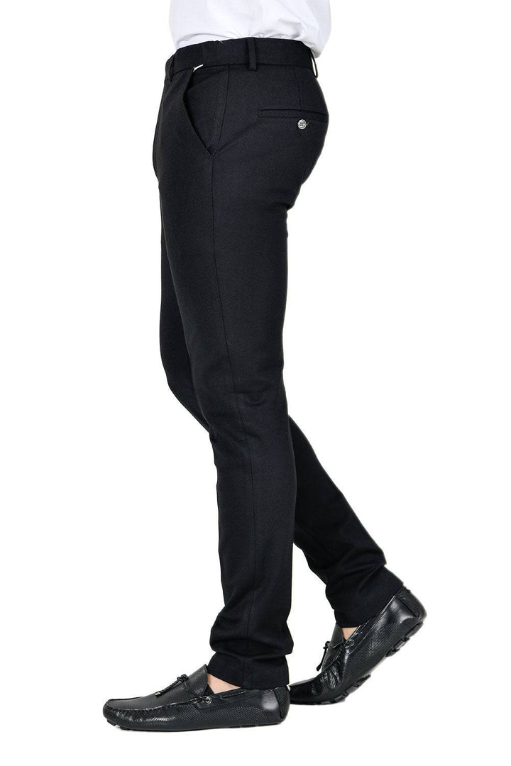 Barabas Men's Solid Color Basic Essential Chino Dress Pants CP4007 Black