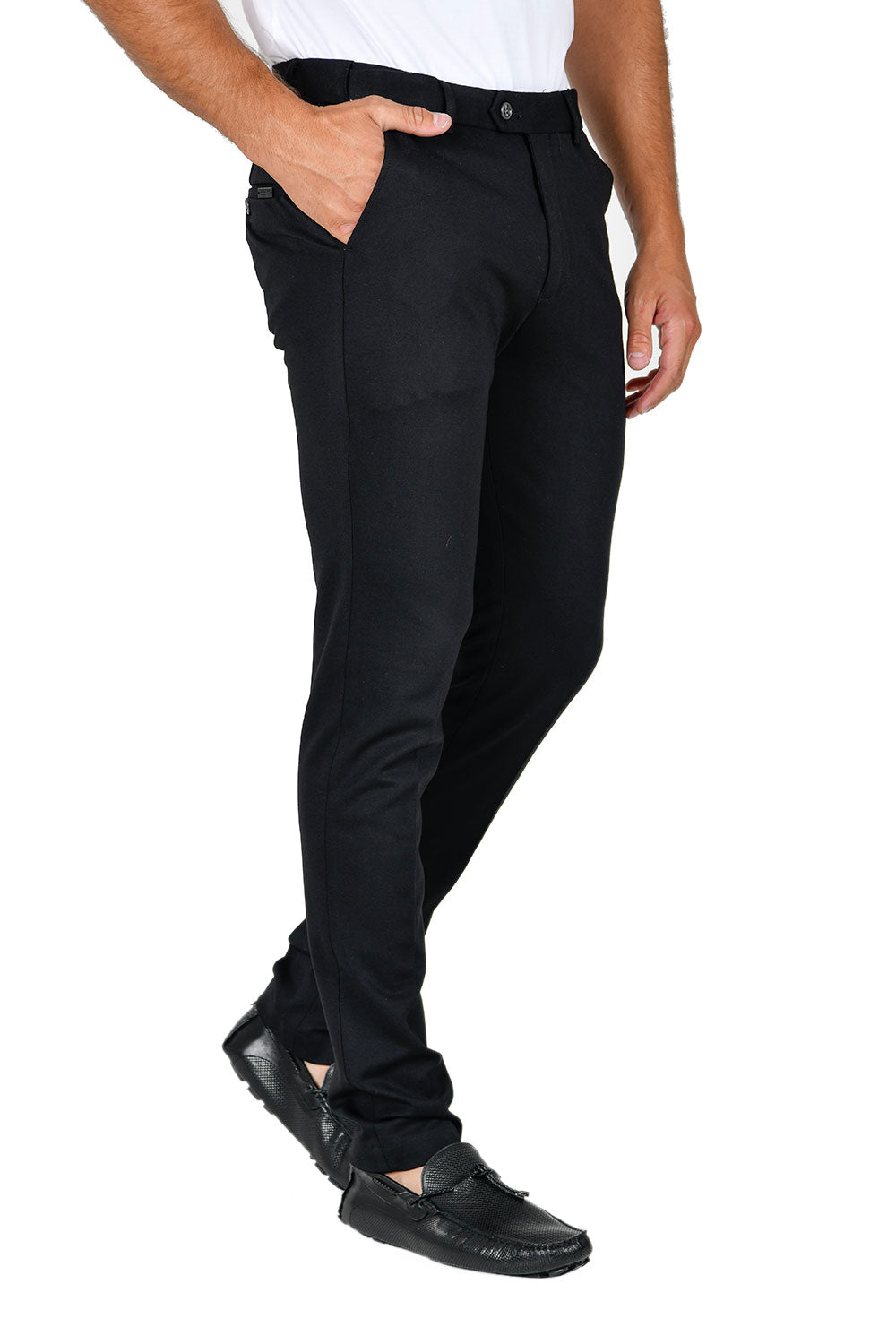Barabas Men's Solid Color Basic Essential Chino Dress Pants CP4007 Black