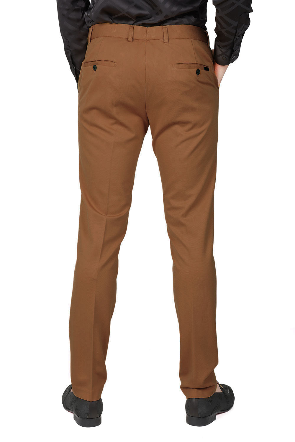 Barabas Men's Solid Color Basic Essential Chino Dress Pants CP4007 Camel