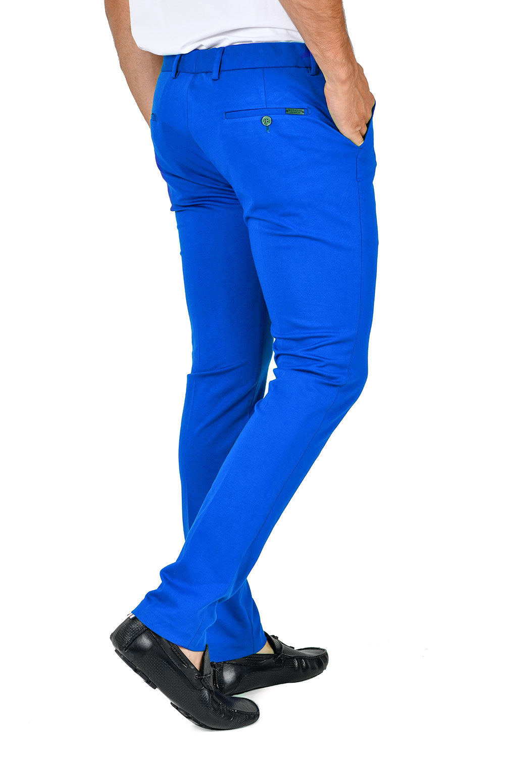 Barabas Men's Solid Color Basic Essential Chino Dress Pants CP4007 True Blue