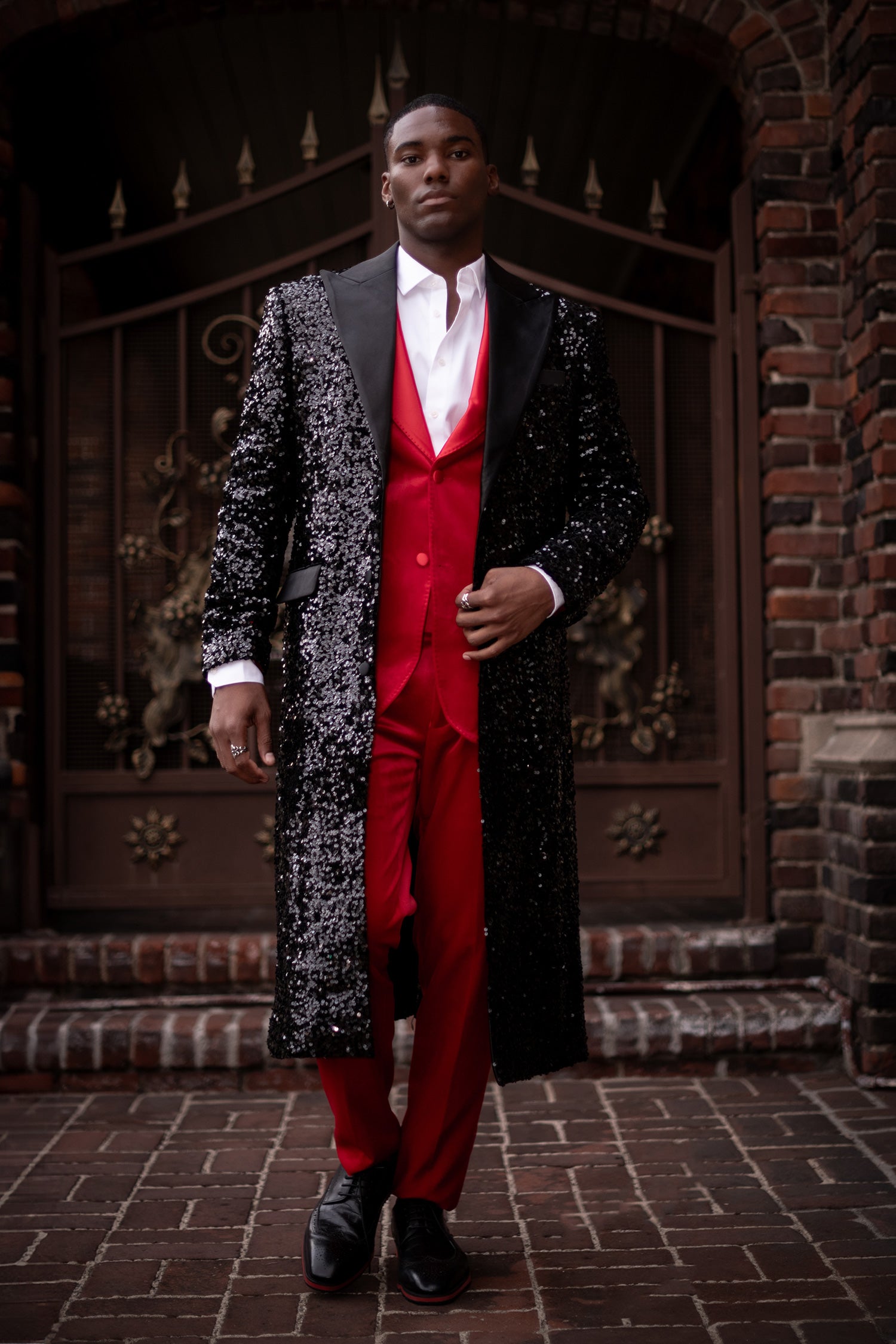 Tovira Sequin Long Coat