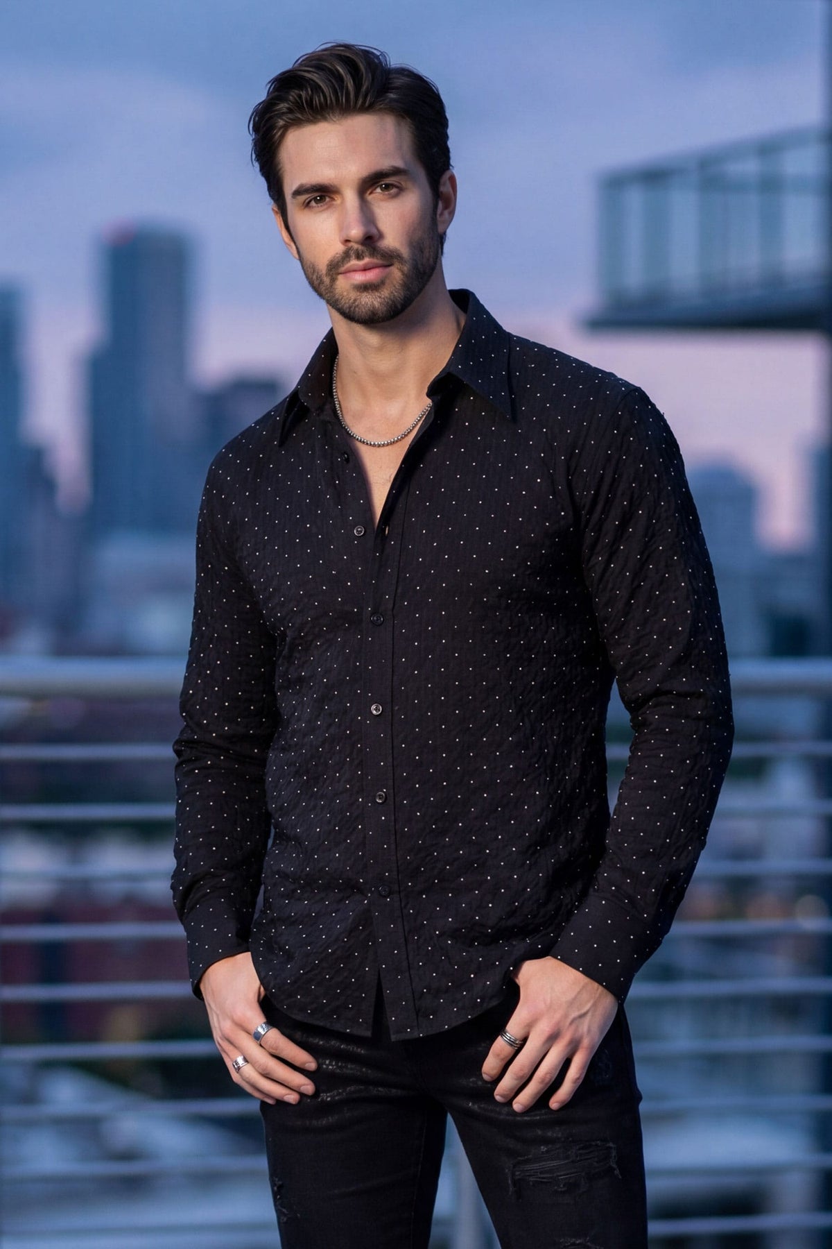 Jurox Rhinestone Long Sleeve Shirts
