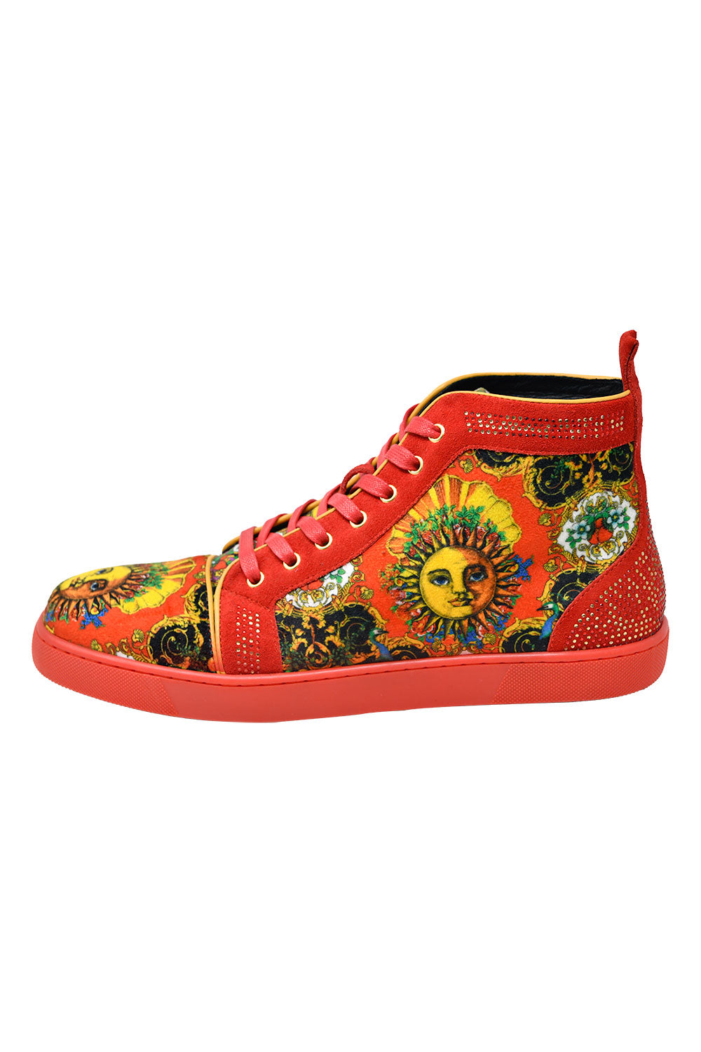 Barabas Men's Sun Print Design Luxury High Top Sneakers SH717