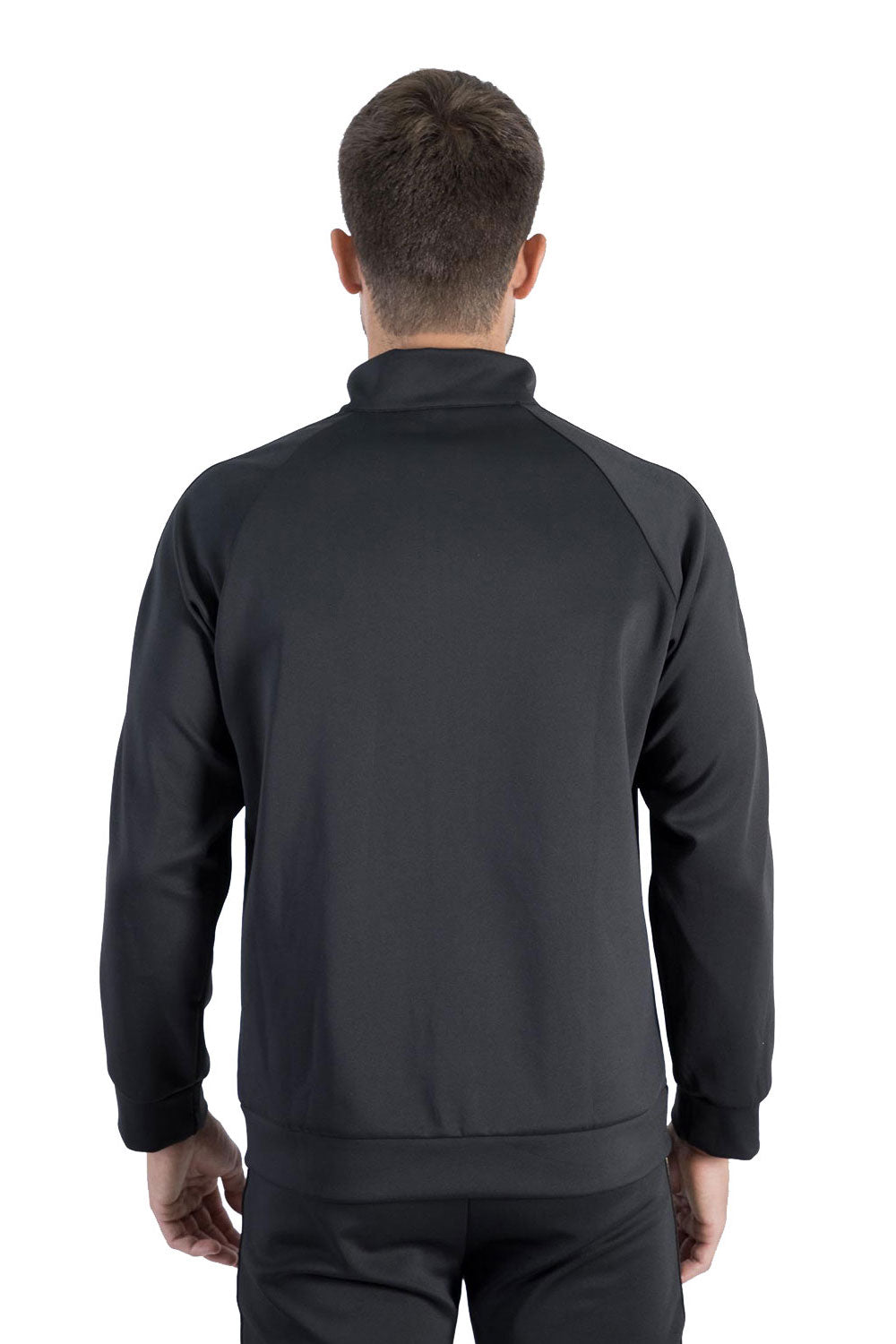 BARABAS Men's Greek Key Pattern Zipper Tracking Suit Jacket SJ100 Black