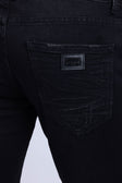 BARABAS Men's Distressed Ripped Slim Fit Denim Jeans SN8850 #Color_Black