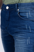BARABAS Men's Distressed Ripped Slim Fit Denim Jeans SN8850 #Color_Midnight Blue