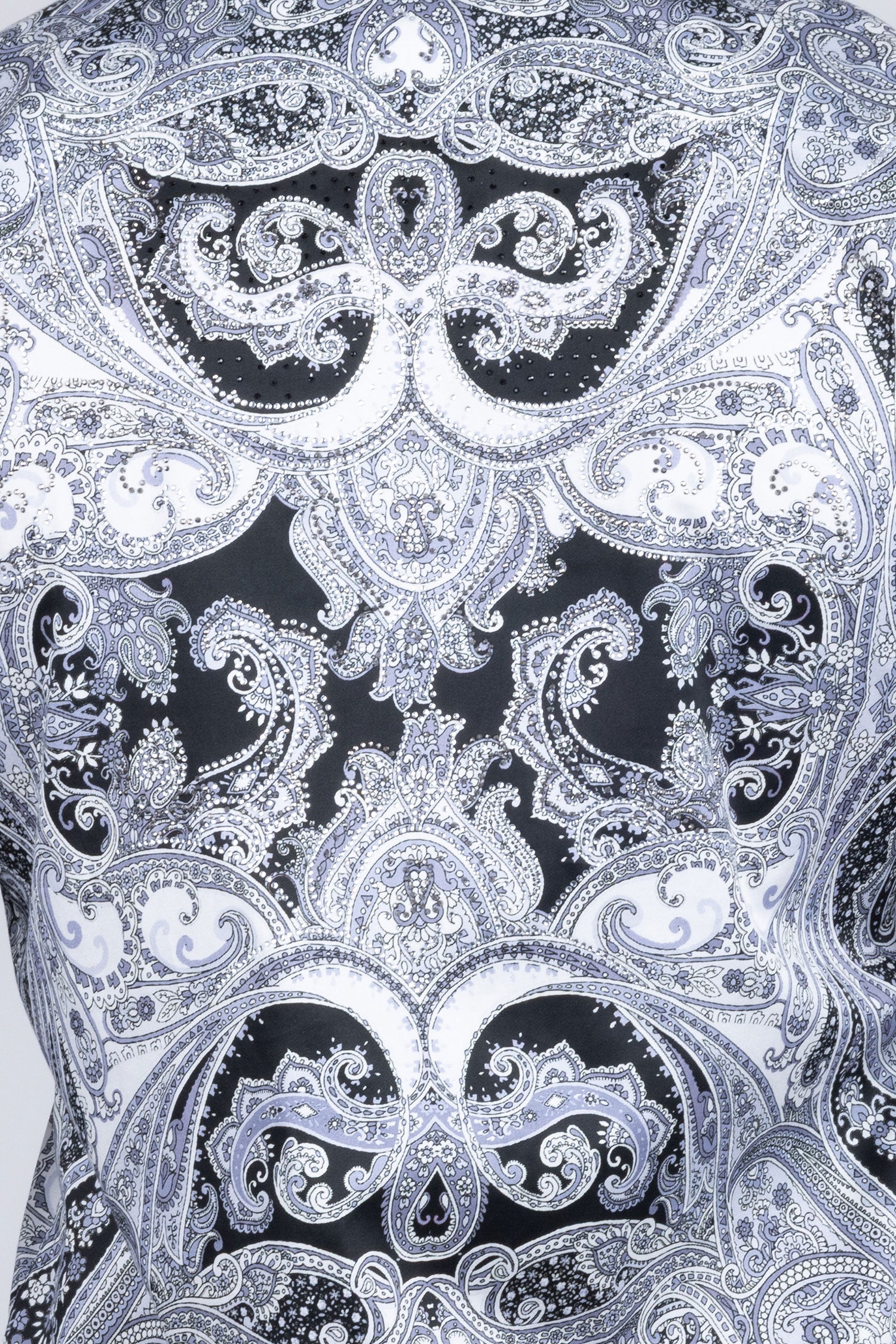 Barabas Men's Paisley rhinestone Printed Button Down Dress Shirt SPR10 Black