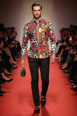 BARABAS men's Rhinestone Floral Leopard Long Sleeve Shirts SPR964 Multi