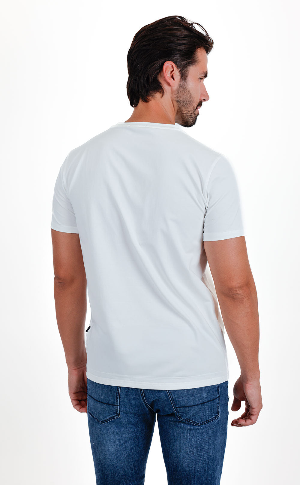 BARABAS Men's Basic Solid Color Crew-neck T-shirts ST933 White