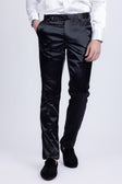 BARABAS Men's Solid Color Shiny Chino Pants VP1010 #Color_Black