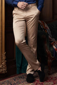 BARABAS Men's Solid Color Shiny Chino Pants VP1010 #Color_Gold