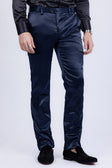 BARABAS Men's Solid Color Shiny Chino Pants VP1010 #Color_Navy