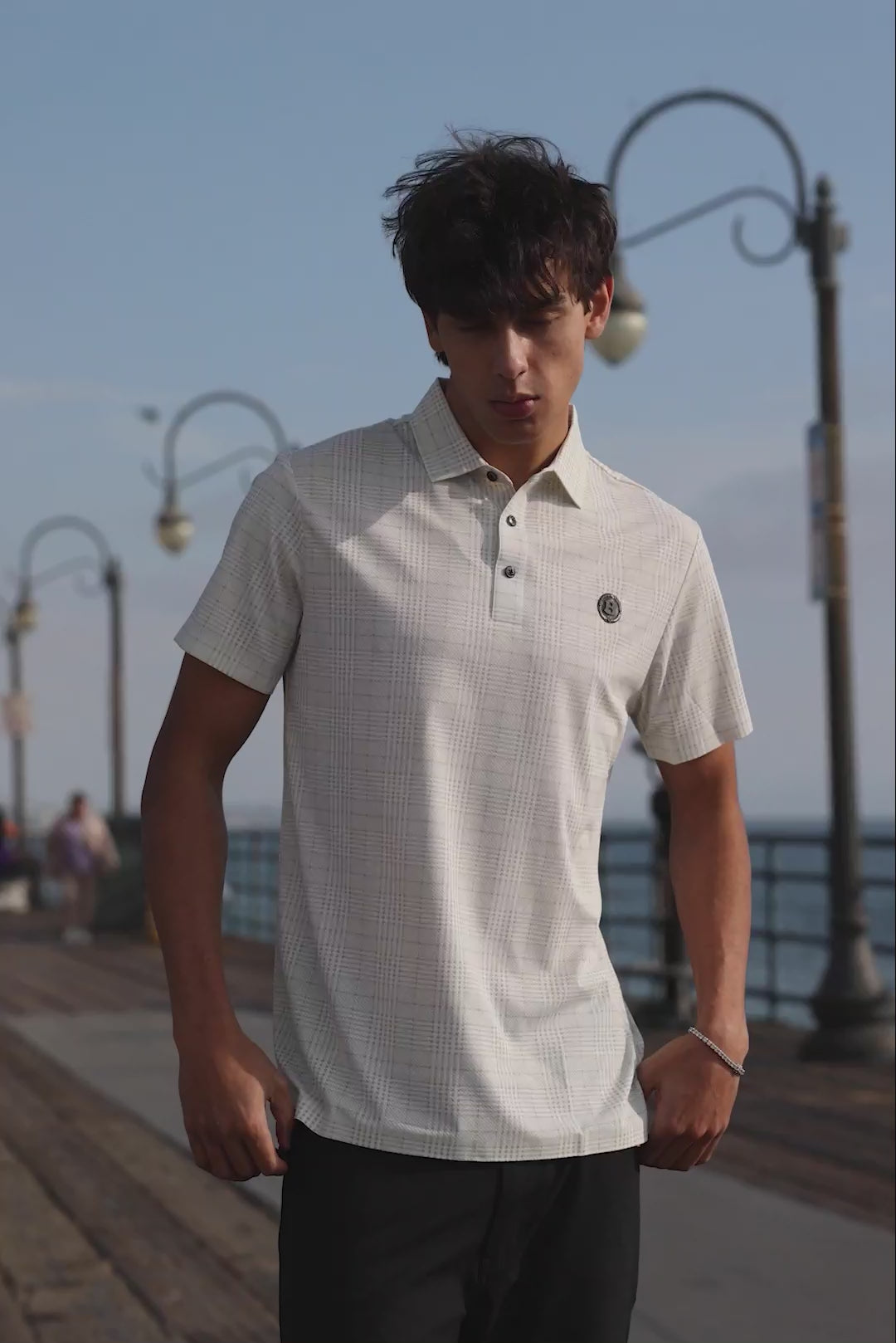 Barabas Men's Geometric Premium Stretch Patterned Polo Shirts 5P22