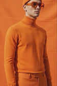 Men's Turtleneck Ribbed Solid Color Basic Sweater LS2100 