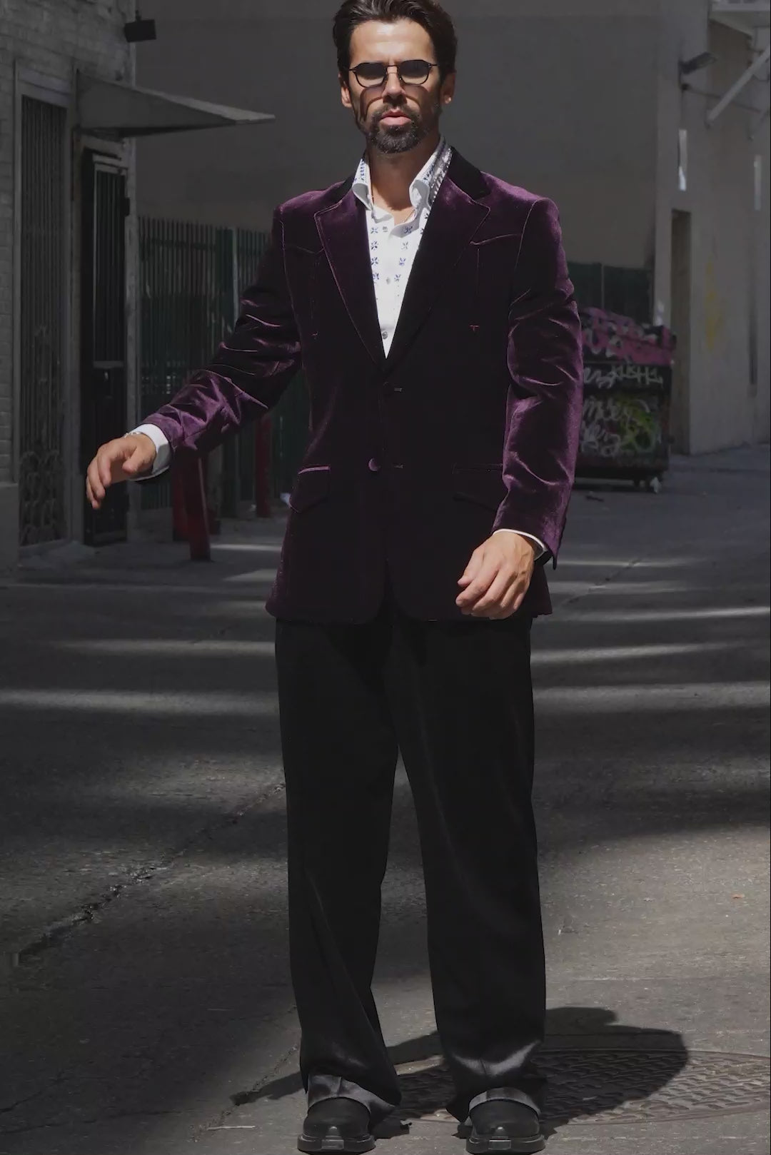 Barabas Men's Velvet Shiny Design Notch Lapel Blazer 5BL18