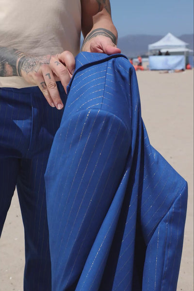 Gustavo Dudamel World Cup Suit | Barabas 5SU39 Palma Pinstripe