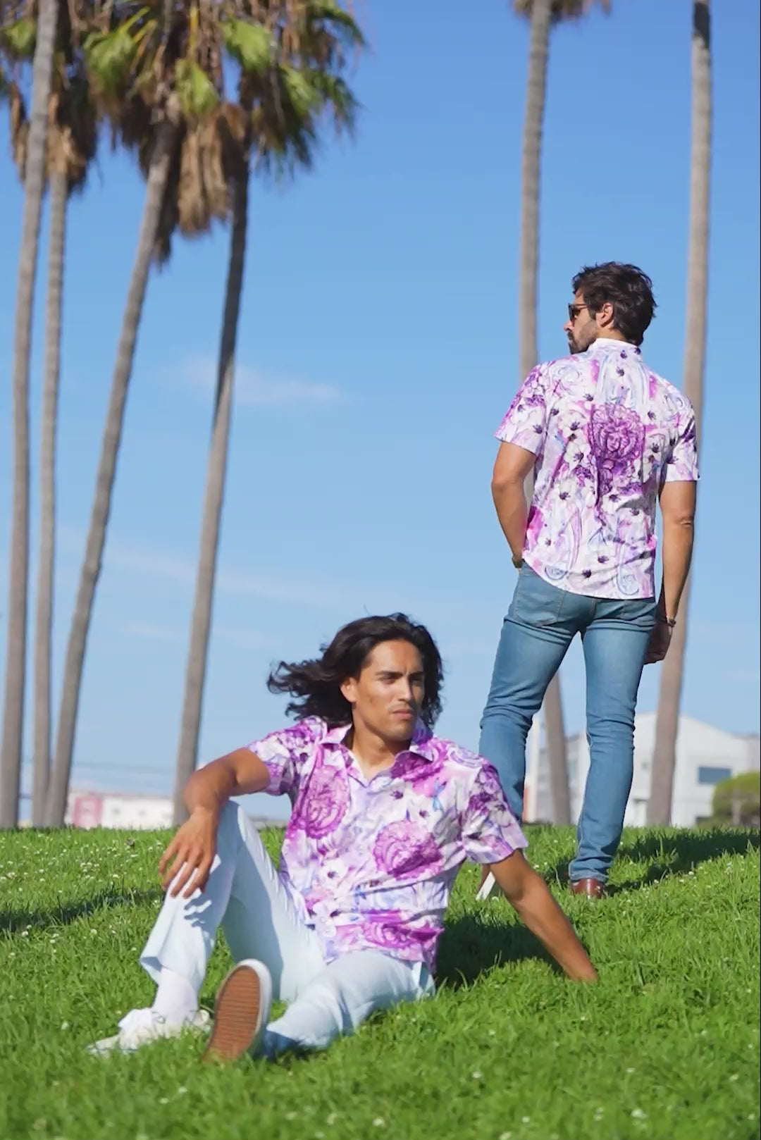 BARABAS Men's Medusa Paisley Floral Short Sleeve Shirt SS19